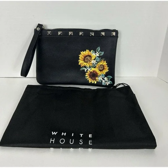 White House Black Market Wristlet Clutch Bag Handbag Travel Not Used w/ dust bag - Picture 3 of 7
